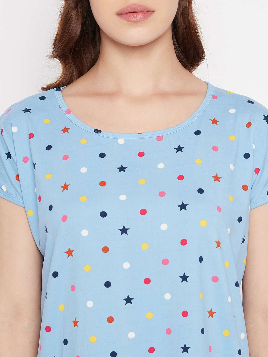 round neck polka dots sleepshirts & nighty - 19586791 -  Standard Image - 5