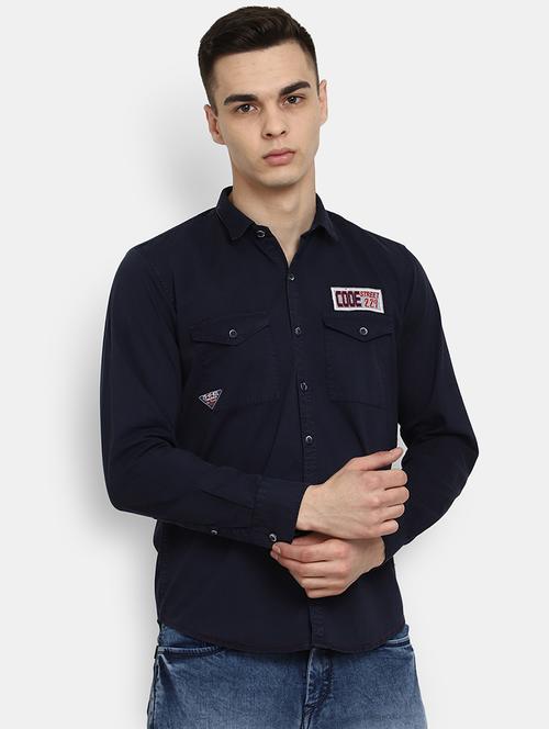 mens solid casual shirt - 19591179 - Standard Image - 0