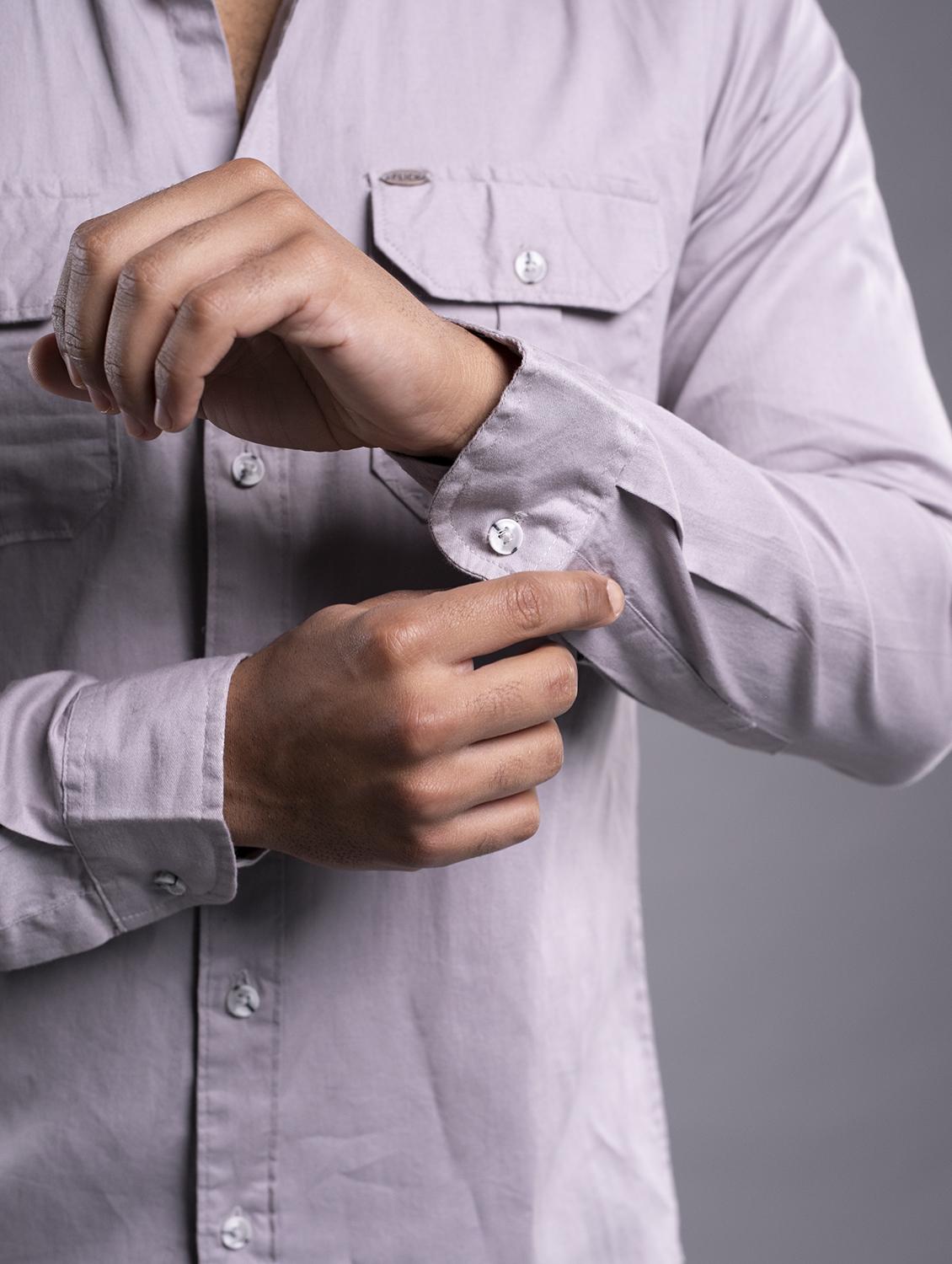 mens solid casual shirt - 19591196 - Standard Image - 5