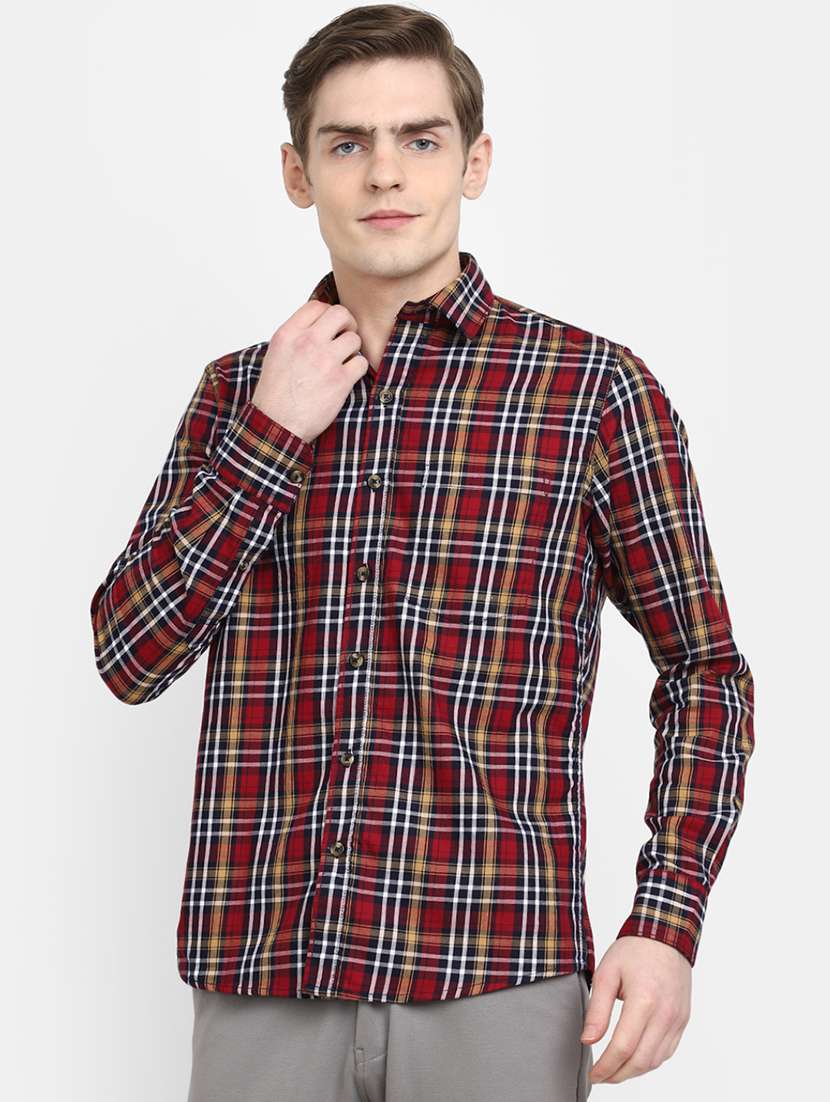 mens checks casual shirt