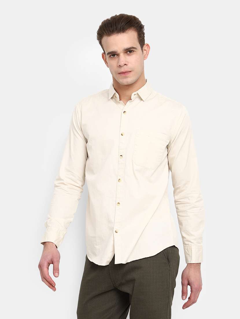 mens solid casual shirt
