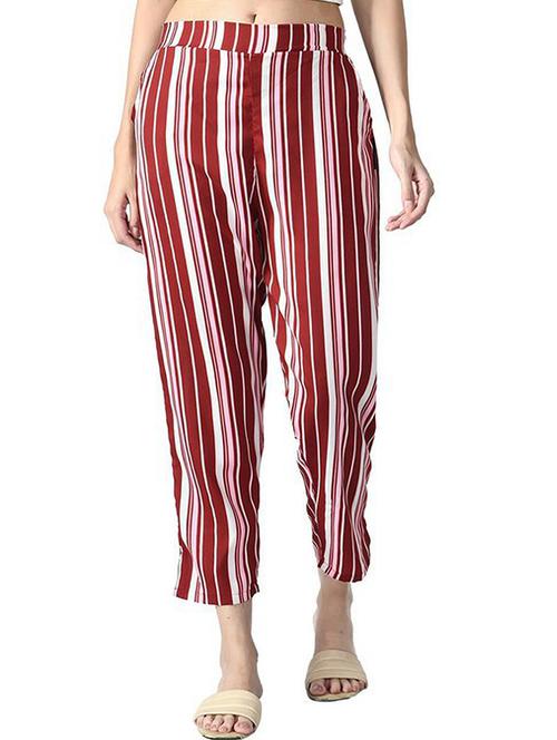 striped ankle length trouser - 19592448 -  Standard Image - 0