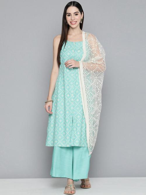 camisole neck kurta palazzo set - 19597865 - Standard Image - 0