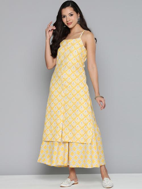 camisole neck kurta palazzo set - 19597870 - Standard Image - 0