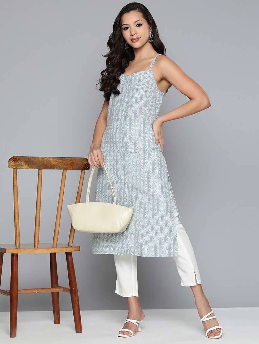 women's front slit kurta - 19598716 - Standard Image - 3