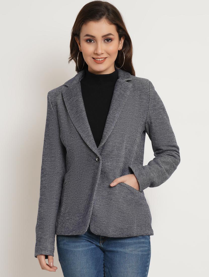 lapel neck casual blazer - 19598722 -  Zoom Image - 0