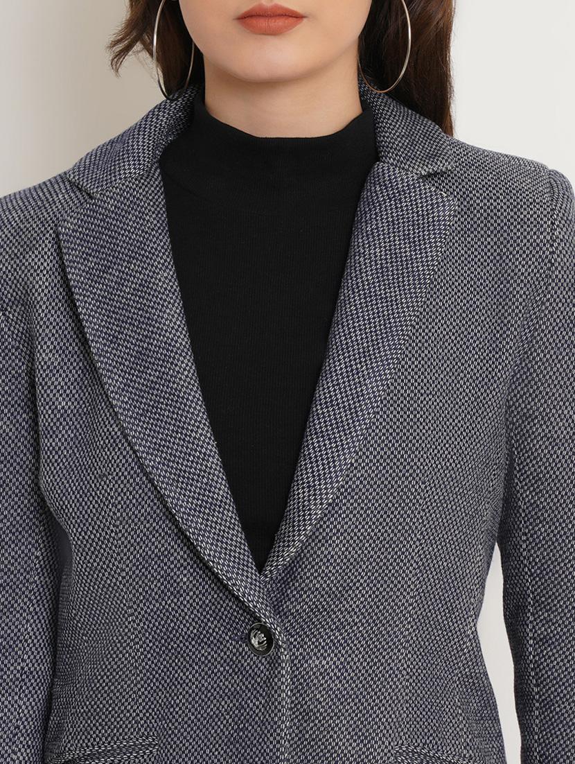 lapel neck casual blazer - 19598722 - Standard Image - 5