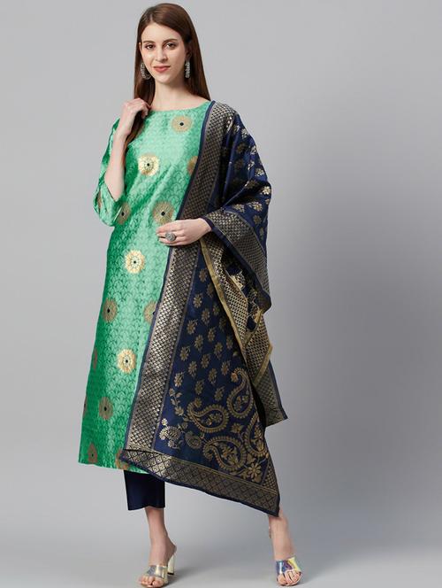 self design straight pant unstitched suit - 19600417 -  Standard Image - 0