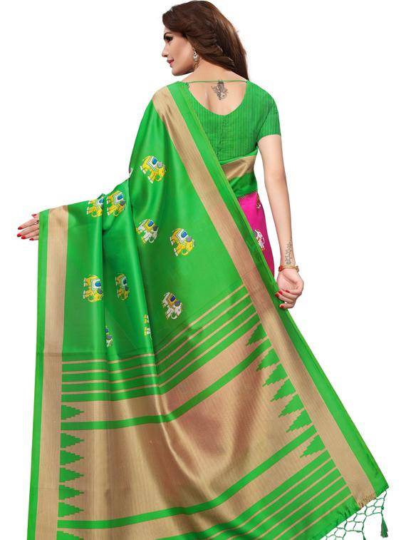 self design woven saree with blouse - 19600573 - Standard Image - 3
