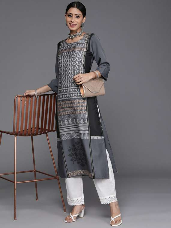 women's straight kurta - 19600880 -  Standard Image - 3