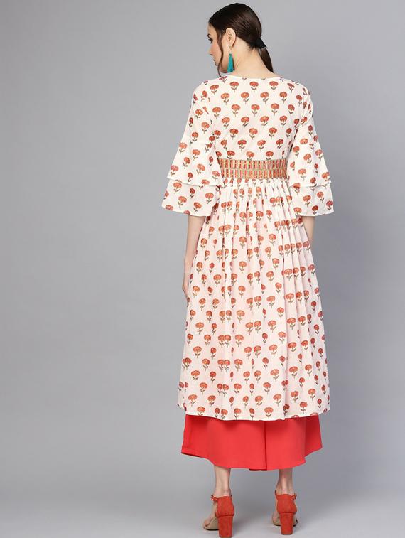 overlap neck straight kurta - 19600946 - Standard Image - 3