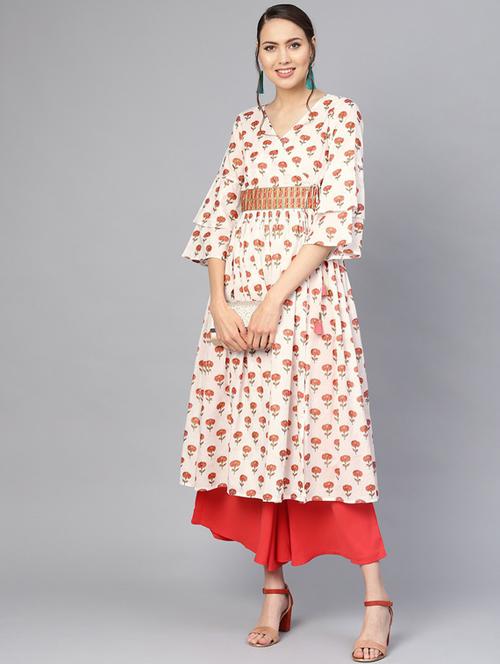 overlap neck angrakha kurta - 19600947 - Standard Image - 0