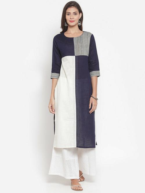 round neck straight kurta - 19601060 -  Standard Image - 0
