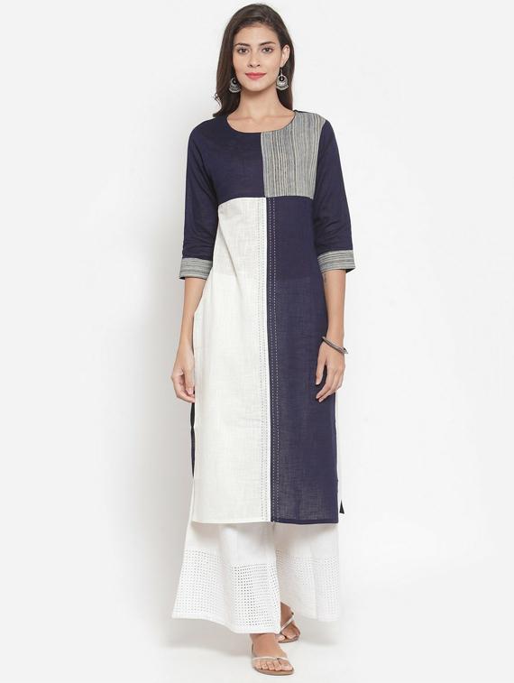 round neck straight kurta - 19601060 -  Zoom Image - 0