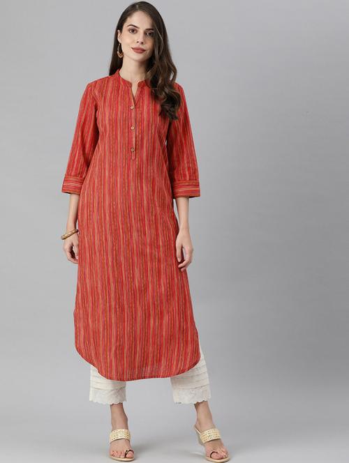 mandarin collar straight kurta - 19601199 - Standard Image - 0