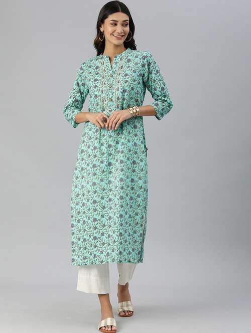 women's straight kurta - 19601202 - Standard Image - 0