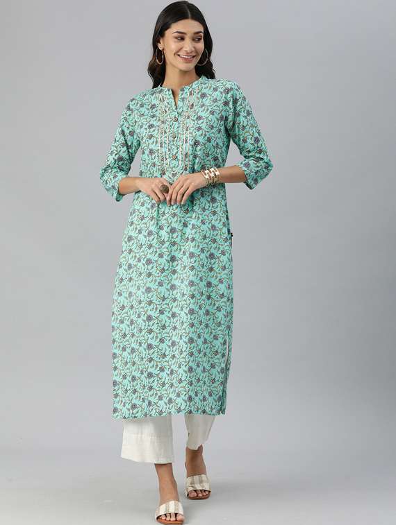 women's straight kurta - 19601202 - Zoom Image - 0