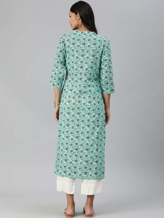women's straight kurta - 19601202 - Standard Image - 3