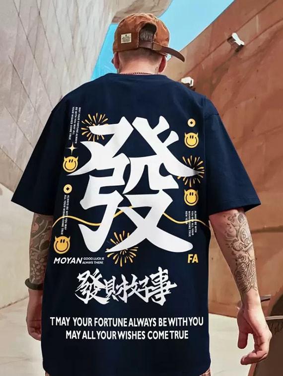 crew neck back printed t-shirt - 19601327 - Zoom Image - 0
