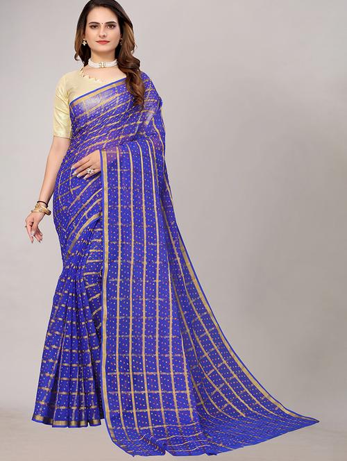 bandhani printed saree with blouse - 19602352 - Standard Image - 0