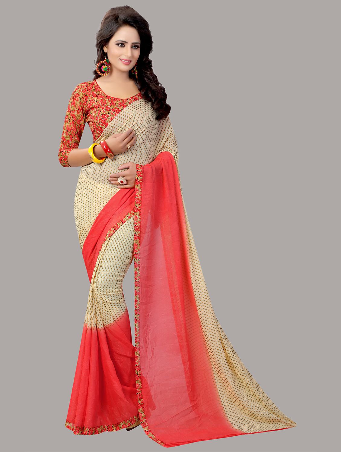 georgette woven saree with blouse - 19602597 -  Zoom Image - 0