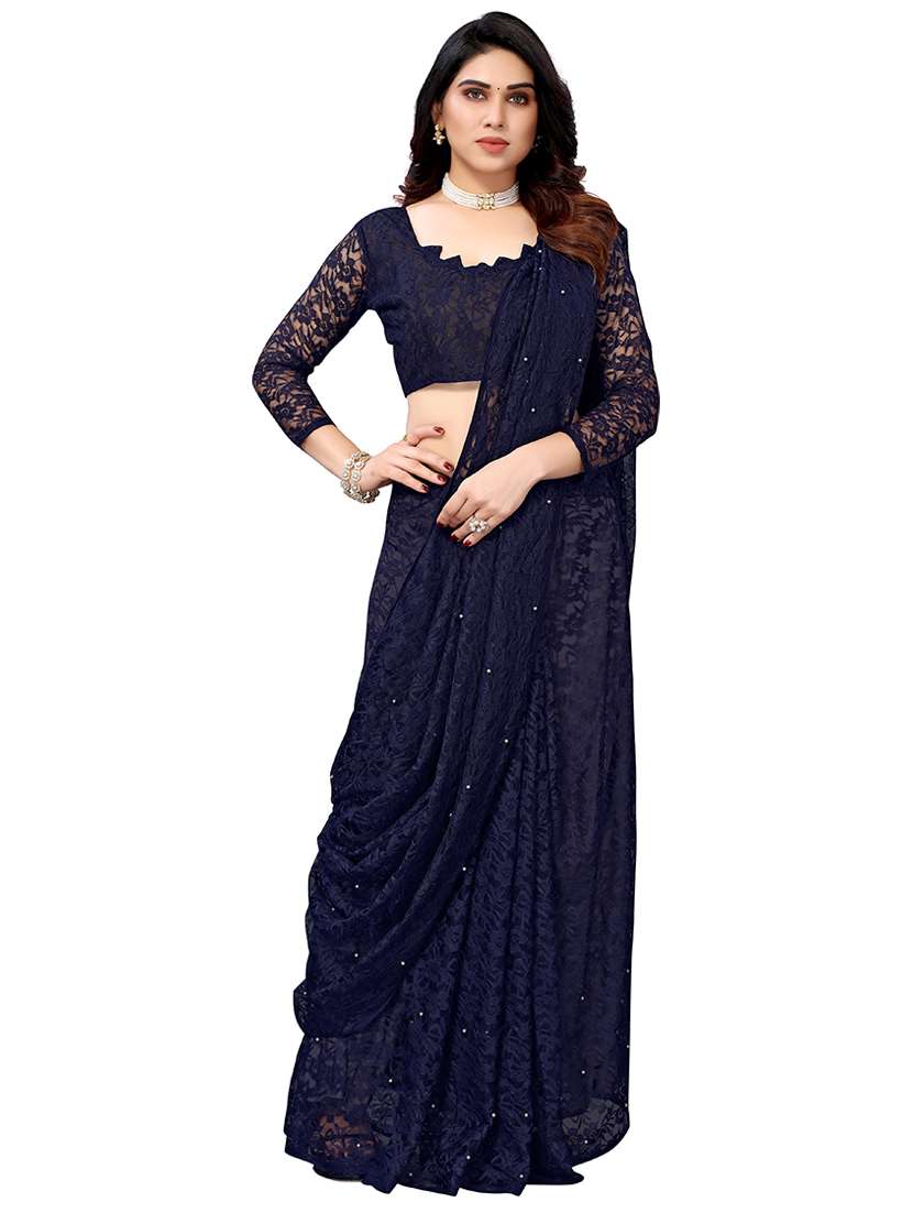 net bollywood saree with blouse - 19602950 -  Zoom Image - 0