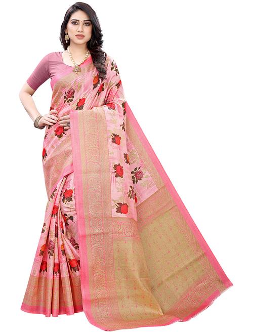 art silk bollywood saree with blouse - 19602961 - Standard Image - 0