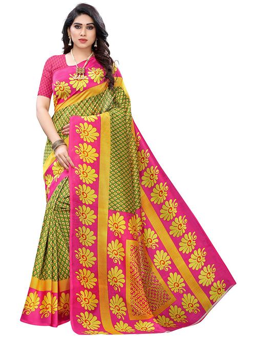 multi colored printed saree with blouse - 19602974 - Standard Image - 0