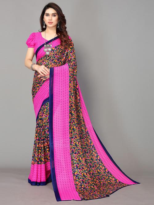 multi colored printed saree with blouse - 19603075 - Standard Image - 0