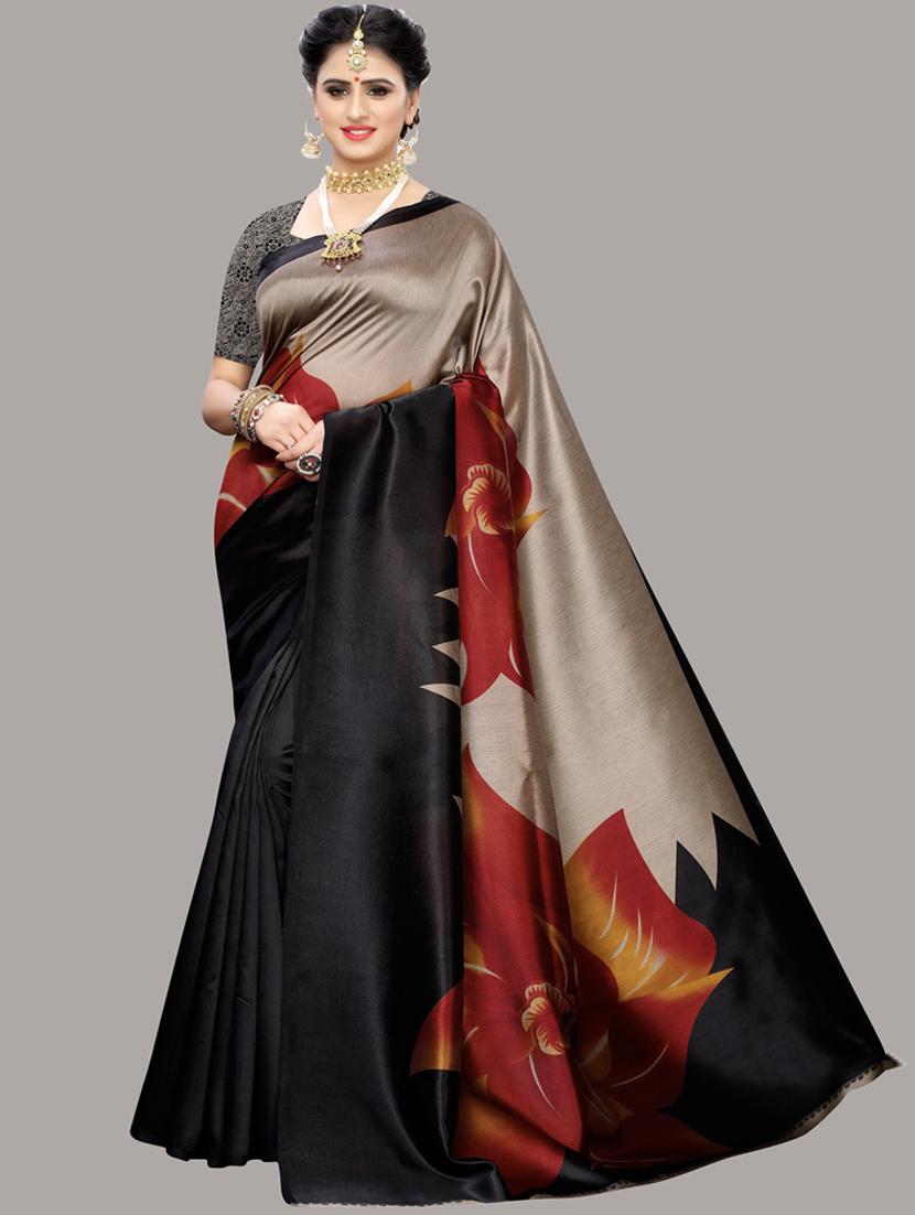 ditsy floral woven saree with blouse - 19603214 - Zoom Image - 0