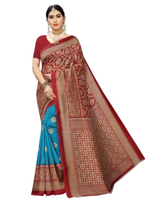 florals prints venkatagiri saree with blouse - 19603410 -  Standard Image - 0