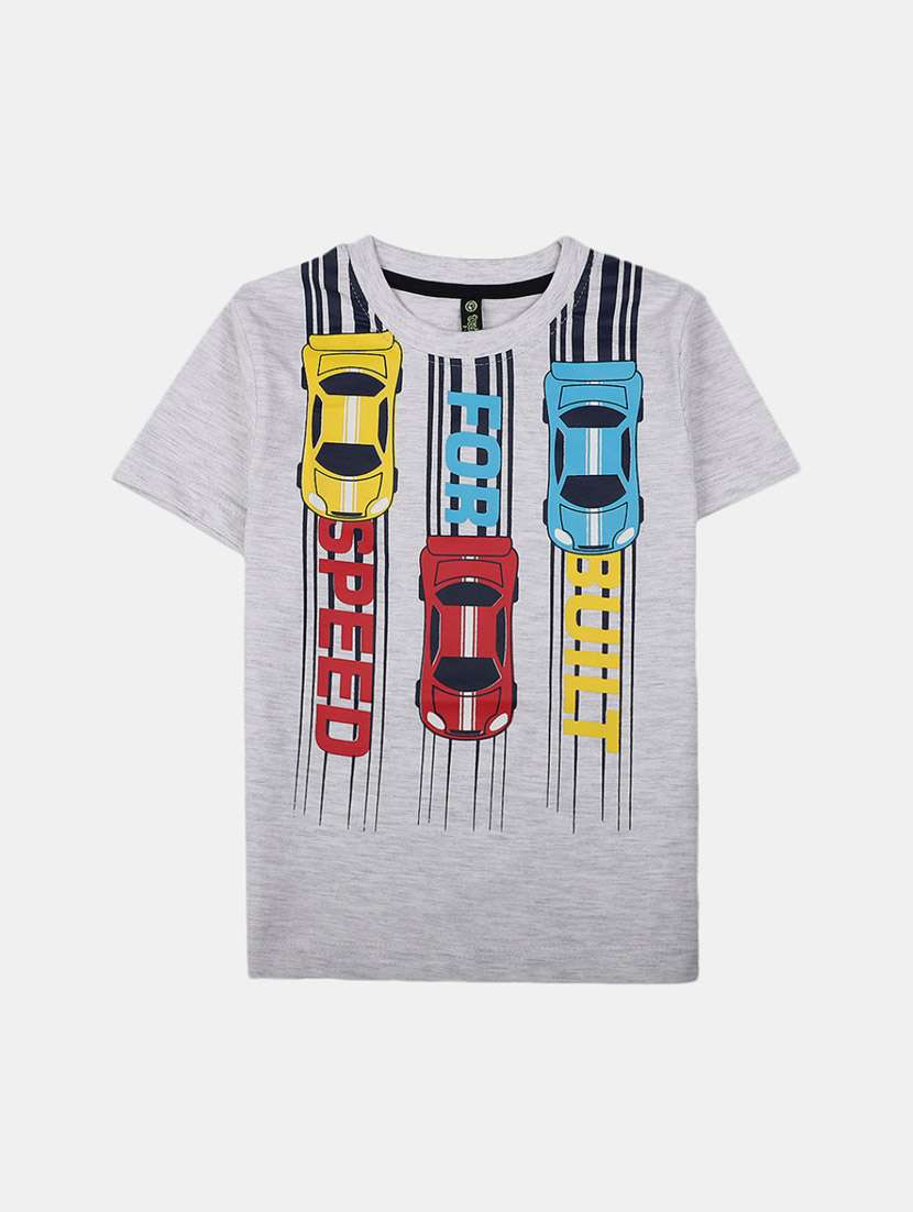 boys round neck printed t-shirt
