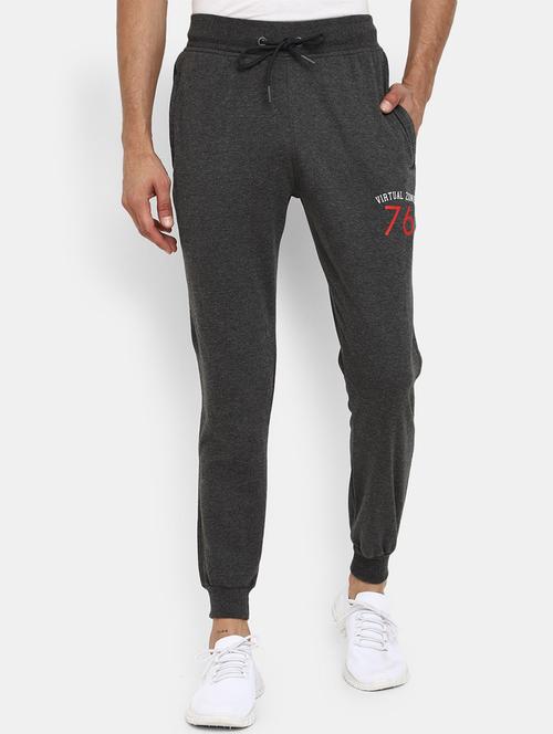grey solid casual track pant - 19604281 - Standard Image - 0