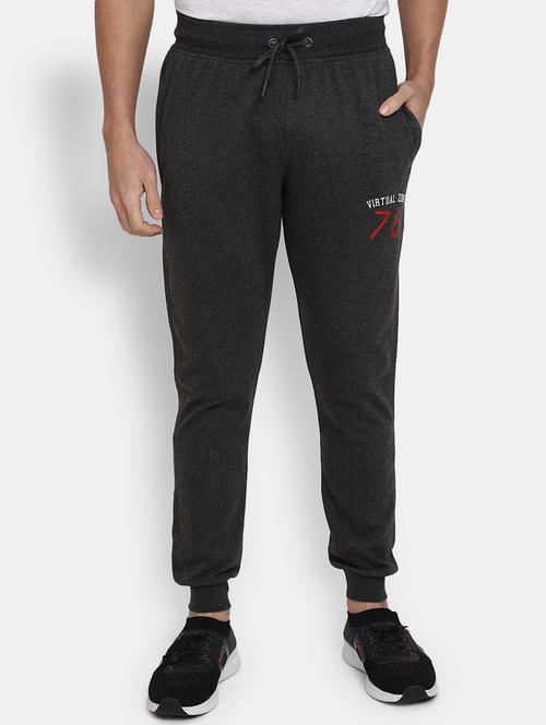 grey solid casual track pant - 19604293 - Standard Image - 0