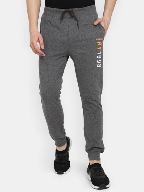grey solid full length track pant - 19604316 -  Standard Image - 0