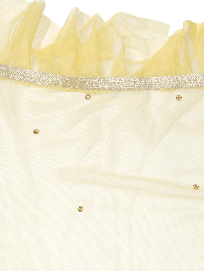 yellow embelliished dupatta - 19606515 - Standard Image - 3