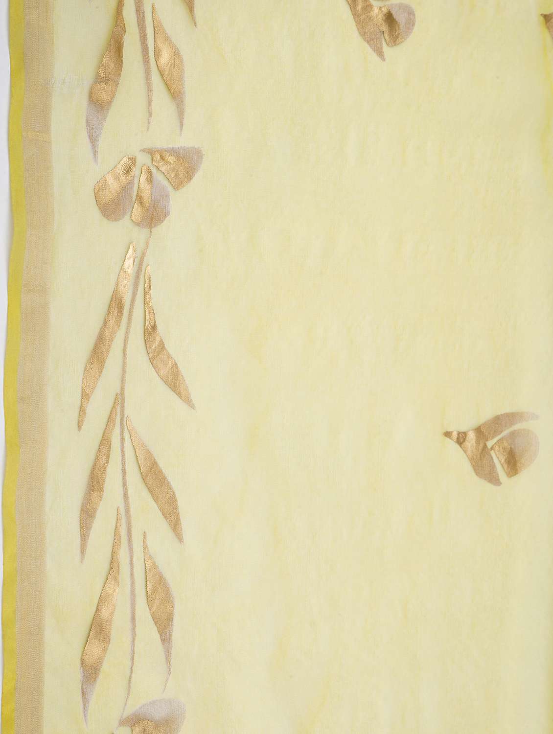 yellow self design dupatta - 19606522 - Standard Image - 3