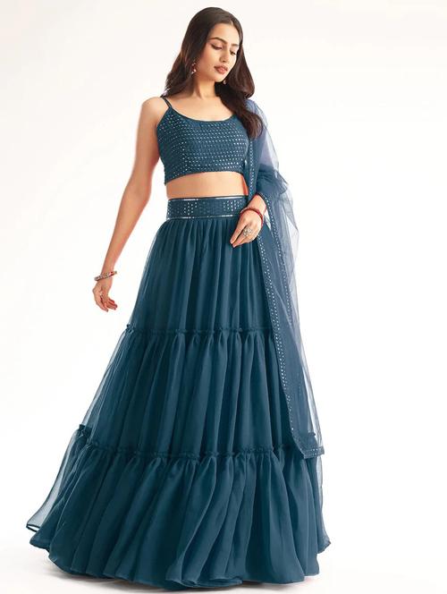 semi stitched lehenga choli with dupatta set - 19607777 -  Standard Image - 0