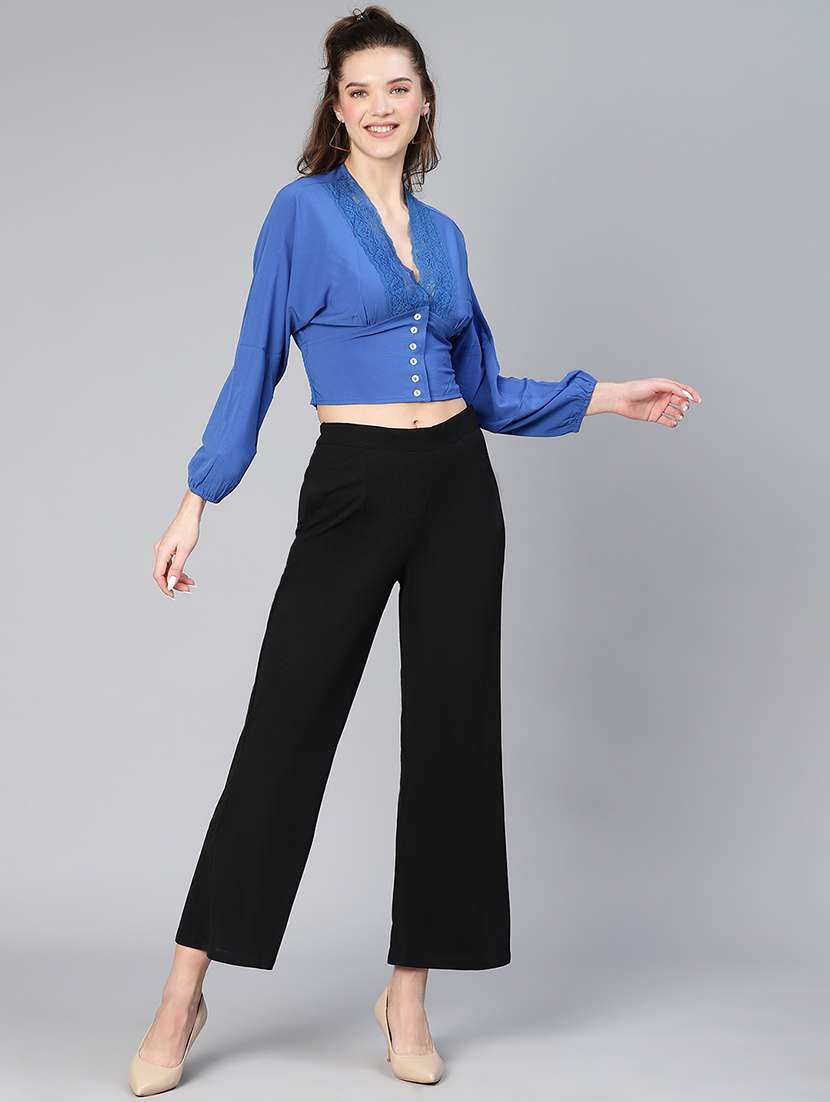 Women's Blouson V Neck Top - 19608140 -  Standard Image - 3