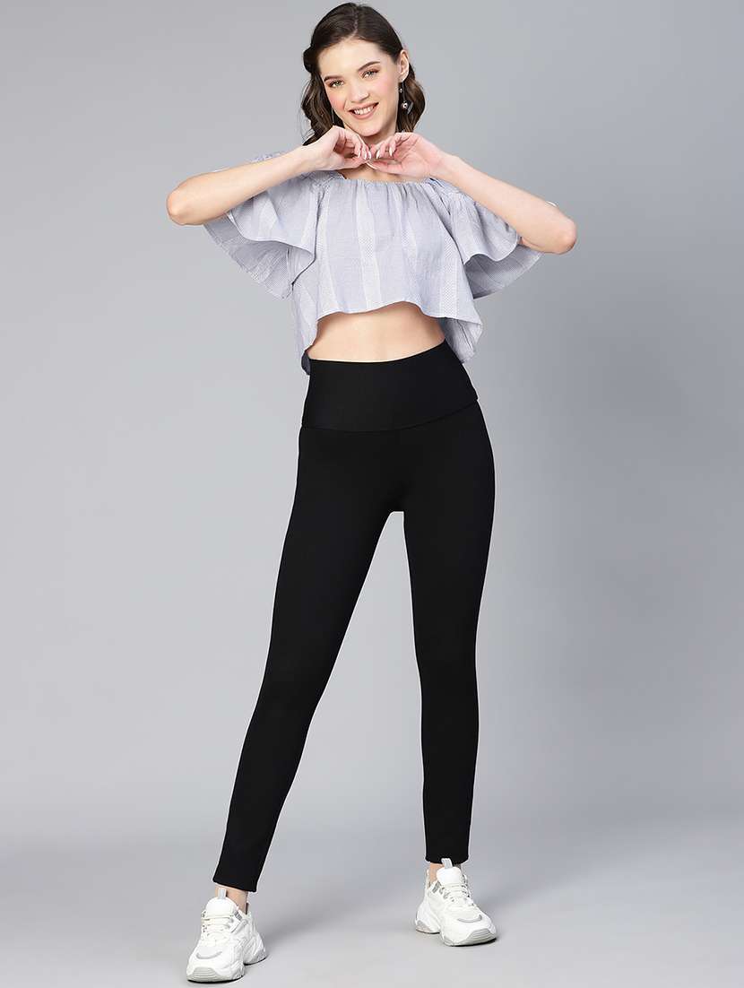 women's crop off shoulder top - 19608148 - Standard Image - 3