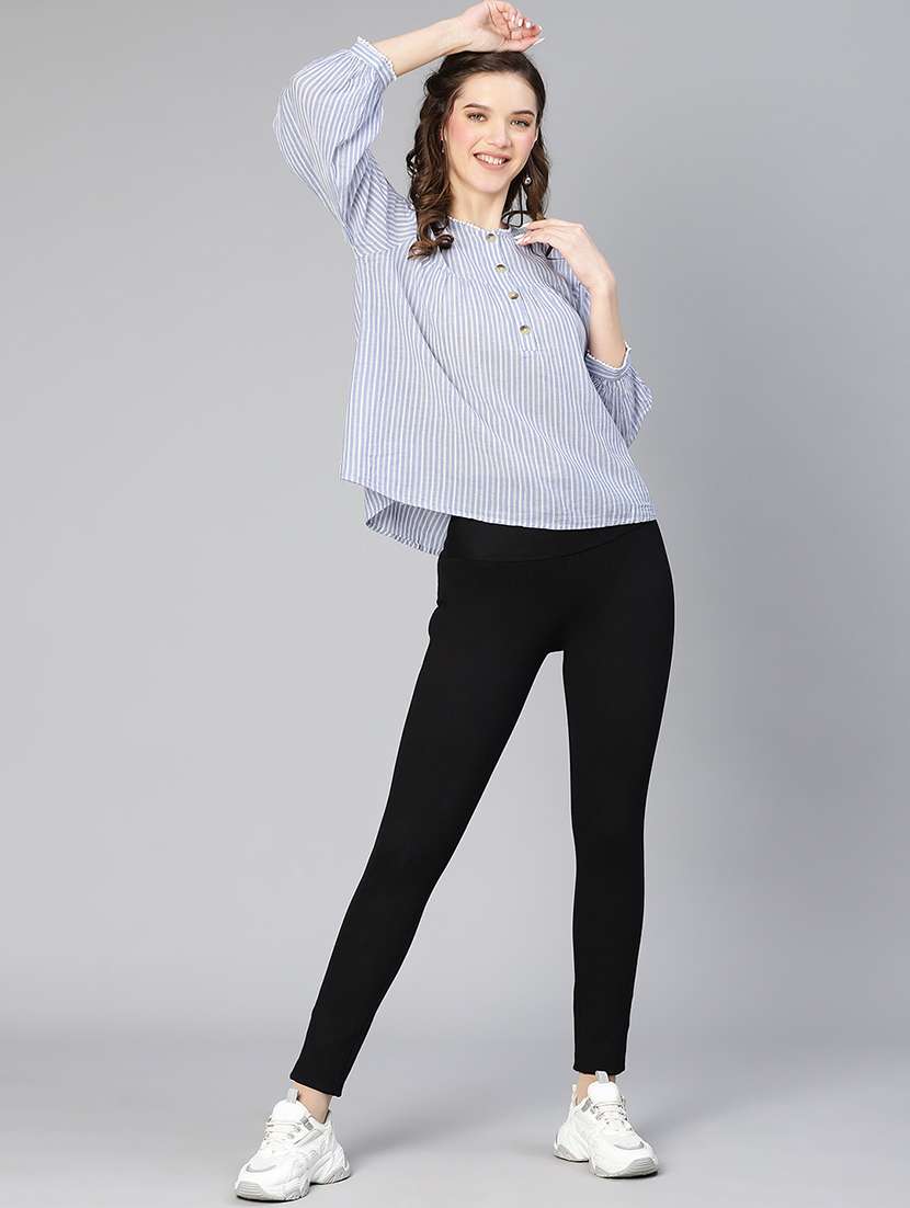 women's straight round neck top - 19608149 -  Standard Image - 3