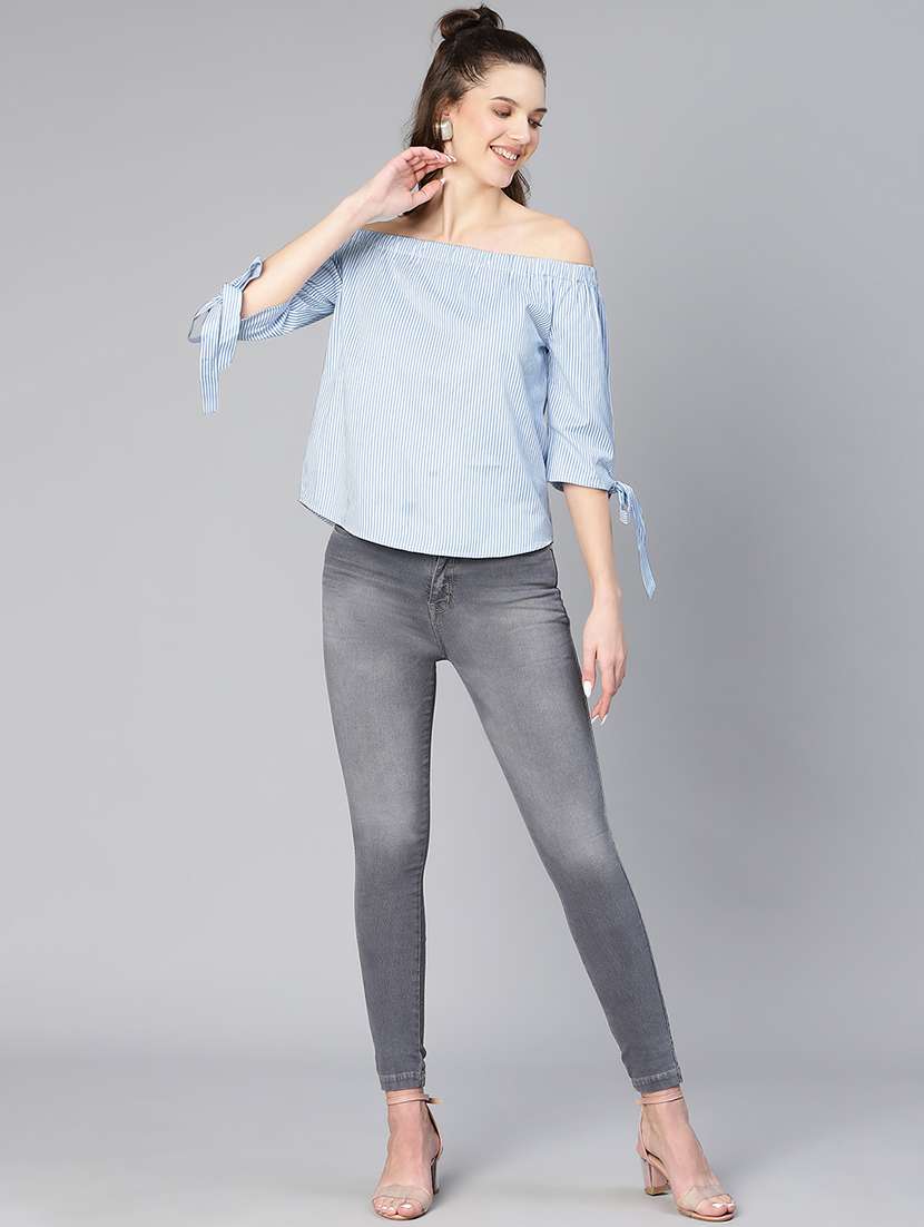 women's straight off shoulder top - 19608152 -  Standard Image - 3