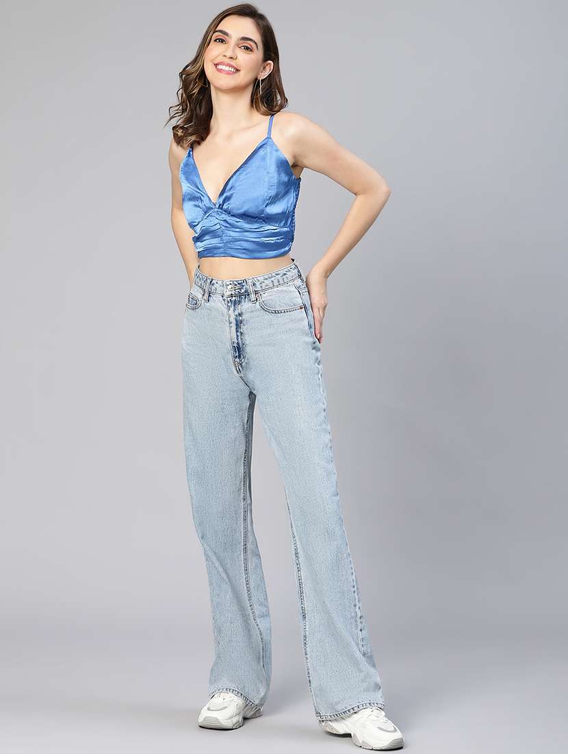 women's crop v neck top - 19608163 -  Standard Image - 3