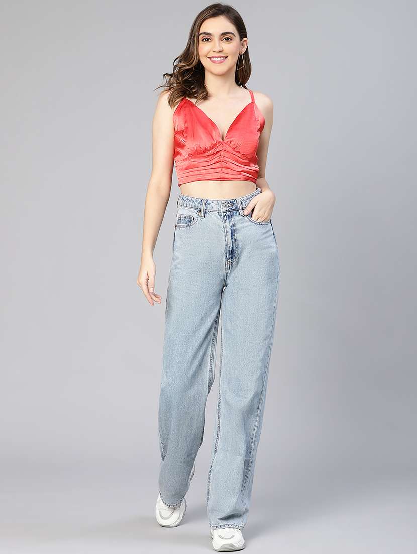 women's crop v neck top - 19608164 -  Standard Image - 3