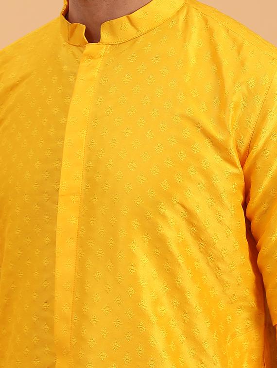 mandarin collar cotton kurta - 19608198 - Standard Image - 3