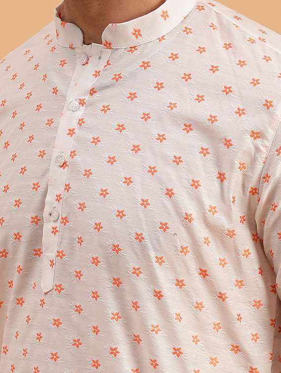 mandarin collar cotton kurta - 19608224 -  Standard Image - 3