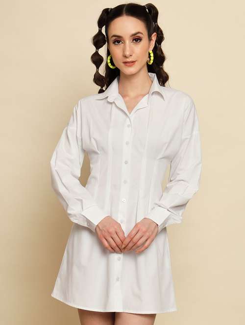women's shirt solid dress - 19608328 - Standard Image - 0