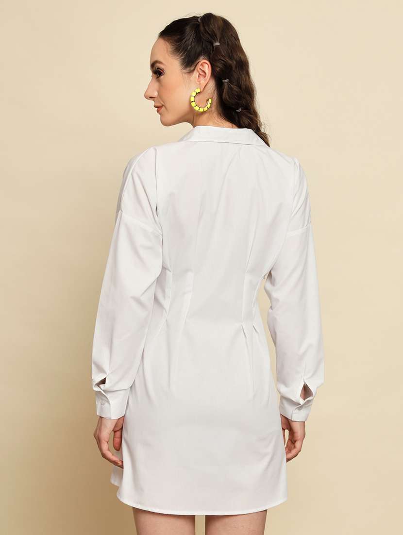 women's shirt solid dress - 19608328 - Standard Image - 3