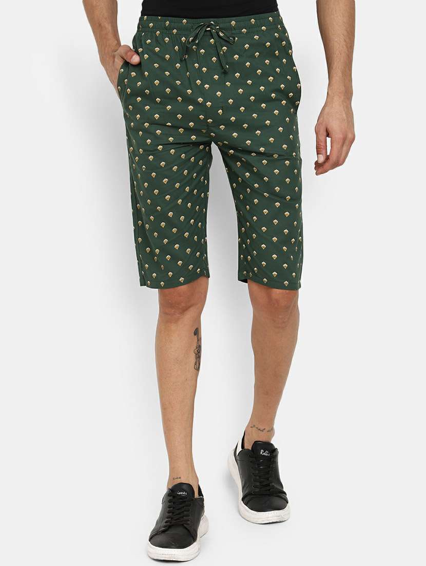 mid rise printed three fourth