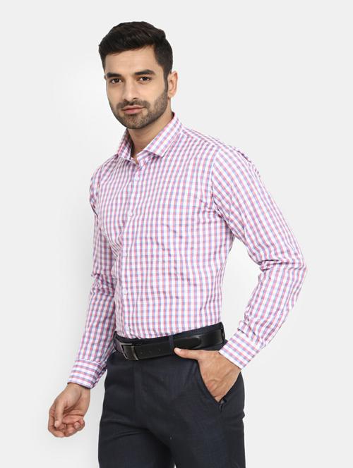 mens checks formal shirt - 19608685 - Standard Image - 0